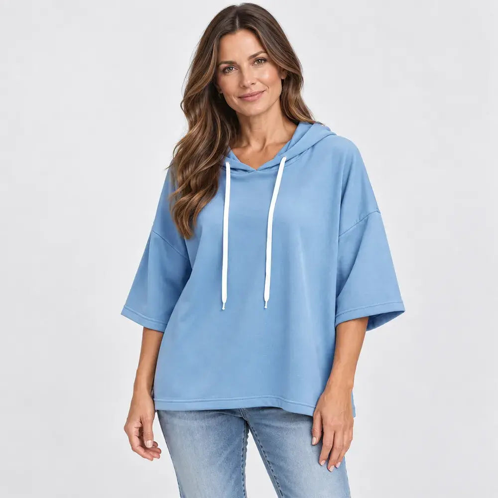 Women's lightweight sky-blue sweatshirt