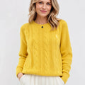 Bright yellow women's wool sweater