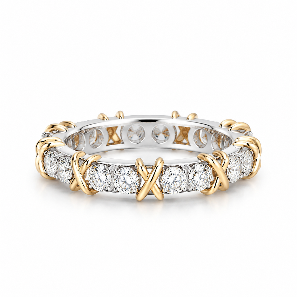 Cross Full Moissanite Diamond Ring