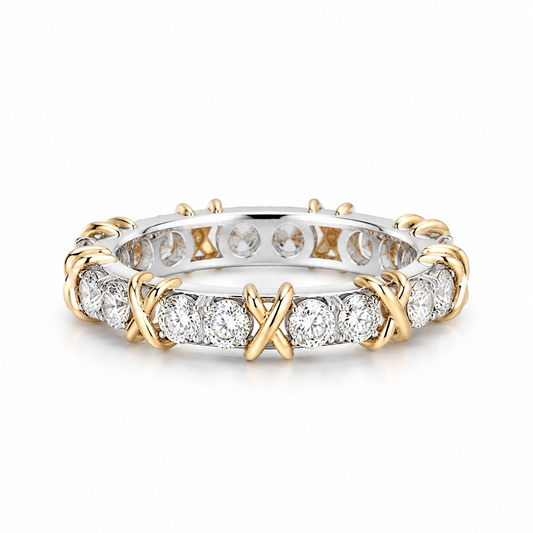 Cross Full Moissanite Diamond Ring