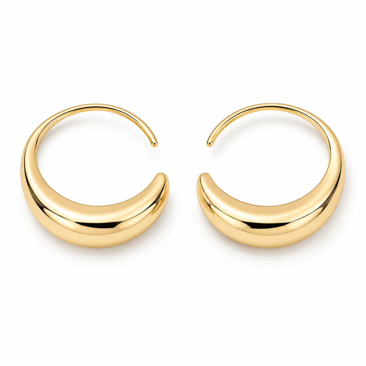 Classic Drop Hoop Earrings