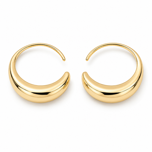 Classic Drop Hoop Earrings