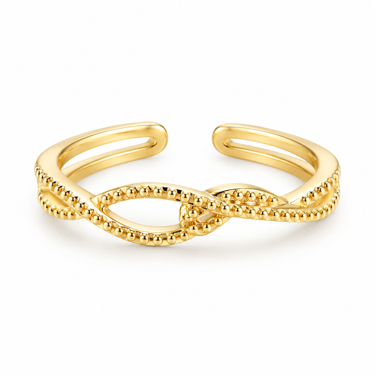 Cross Line Simple Ring