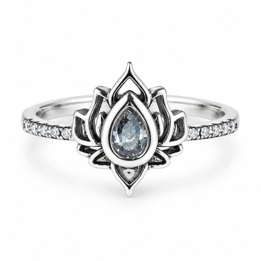 Beauty Can Come from Change Grow Lotus Ring
