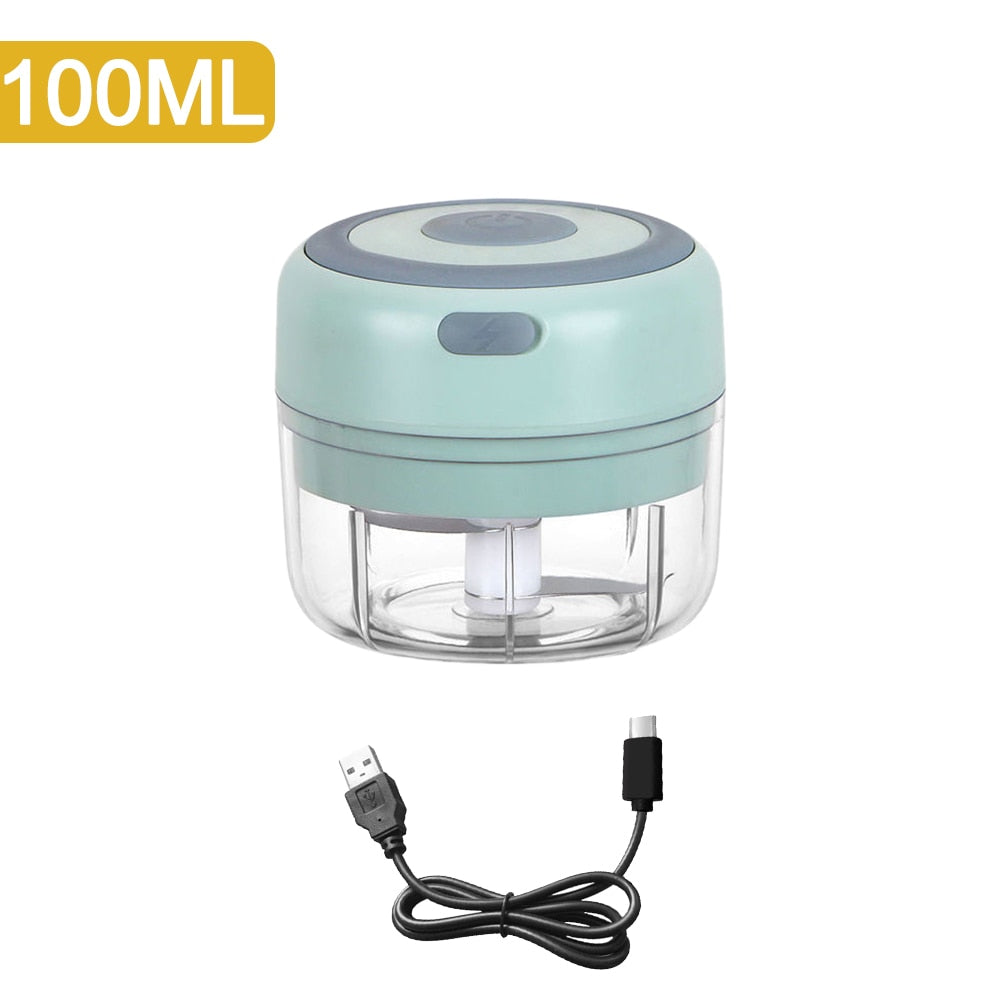 🎁 100/250mL Mini Electric Garlic Chopper USB Charging Ginger Masher Machine Sturdy Durable Chili Vegetable Crusher Kitchen Tool (100% off)