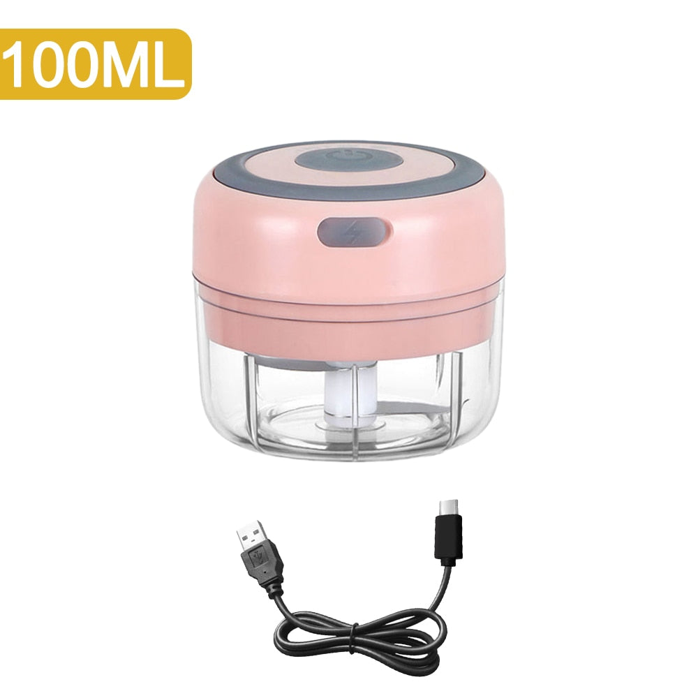 🎁 100/250mL Mini Electric Garlic Chopper USB Charging Ginger Masher Machine Sturdy Durable Chili Vegetable Crusher Kitchen Tool (100% off)