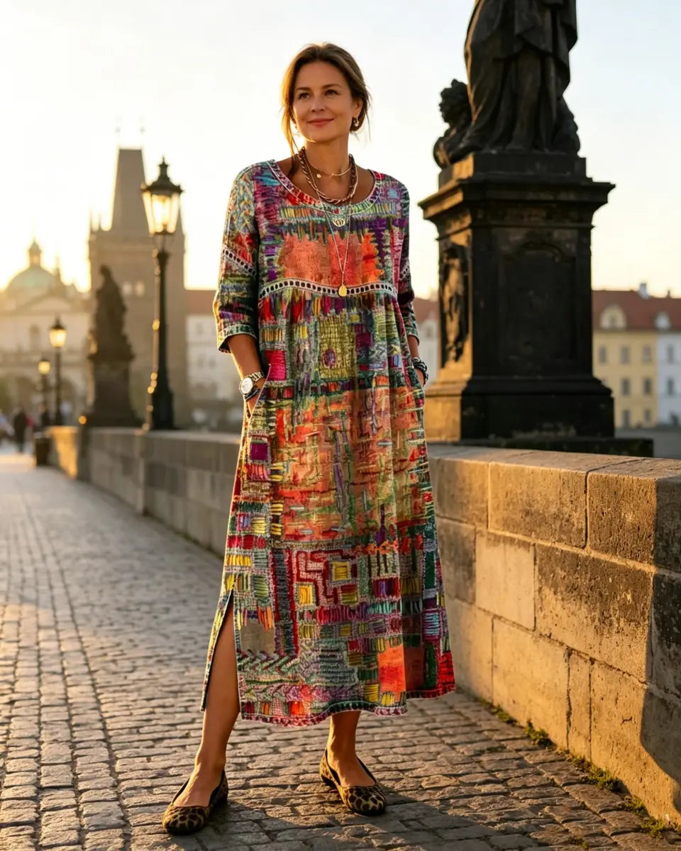 Women's Autumn Plaid Dress (Mixed Colors)