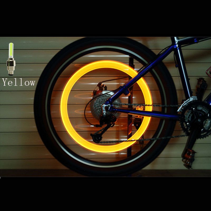 ネオンライトカラータイヤホイールバルブキャップライトLEDランプ（車・バイク用）