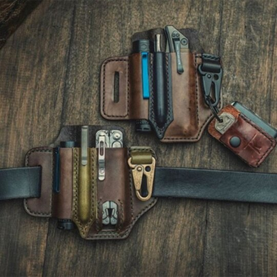 Unique Quality Leather Belt Loop Waist Multitool Sheath