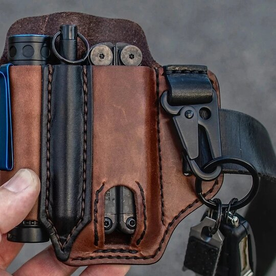 Unique Quality Leather Belt Loop Waist Multitool Sheath