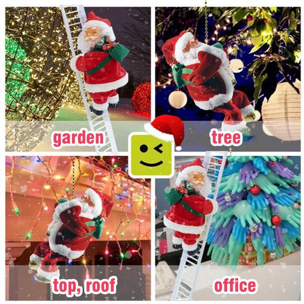 電動ぬいぐるみはしご登りサンタ