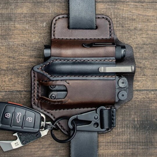 Unique Quality Leather Belt Loop Waist Multitool Sheath