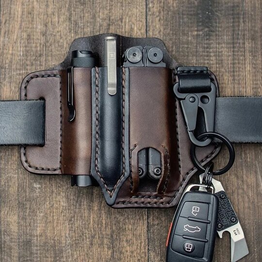 Unique Quality Leather Belt Loop Waist Multitool Sheath