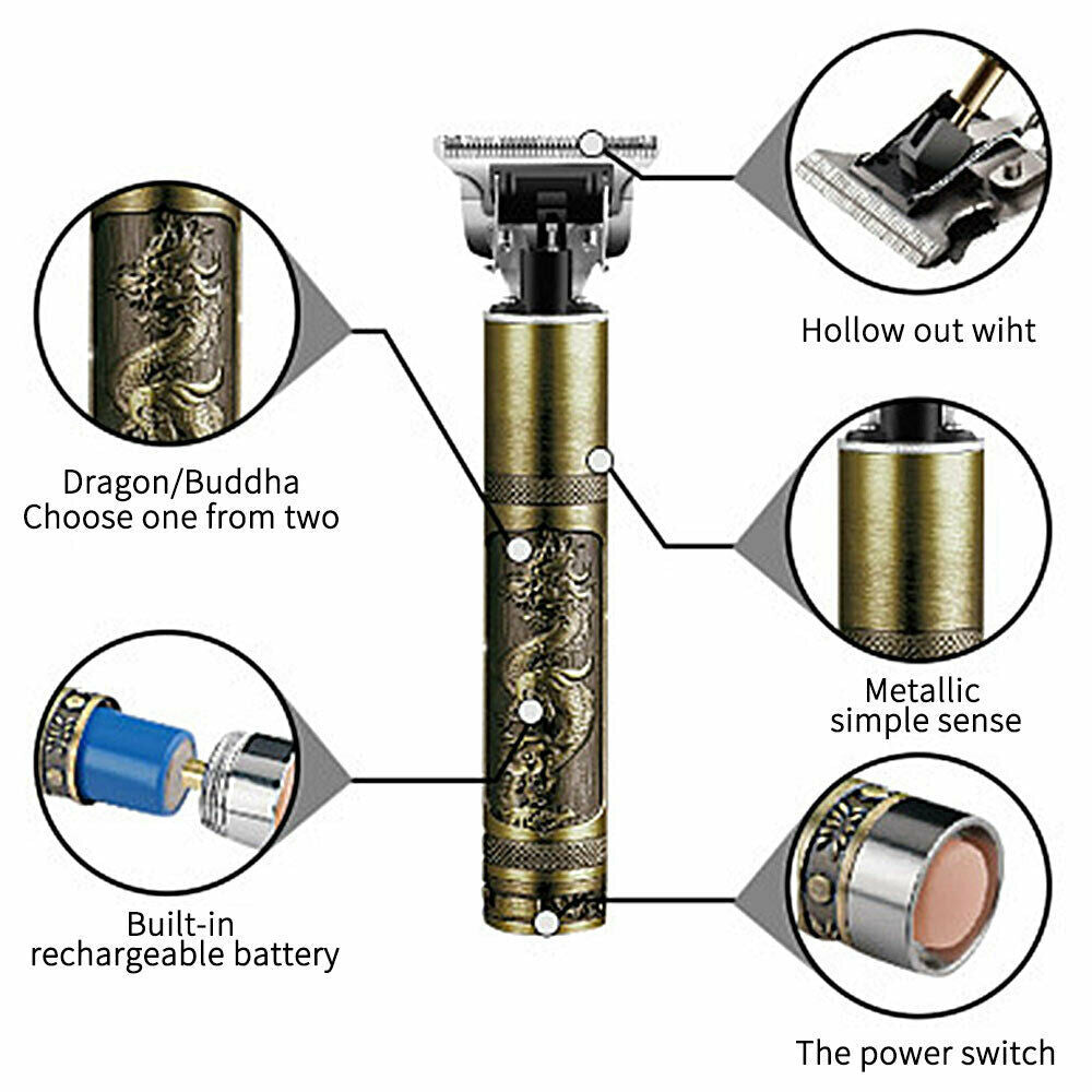 2020年新USB充電式ハゲヘアクリッパー電動ヘアトリマー