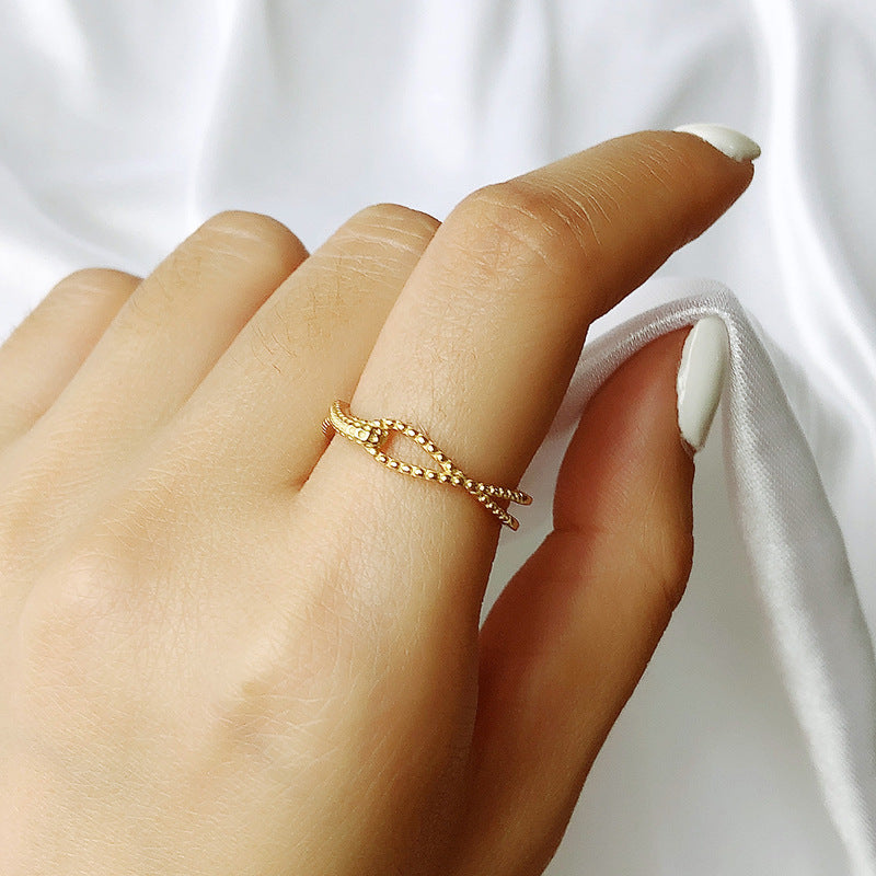 Cross Line Simple Ring