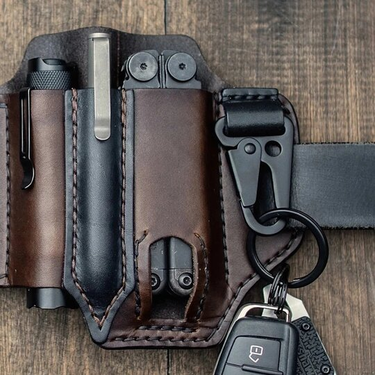 Unique Quality Leather Belt Loop Waist Multitool Sheath