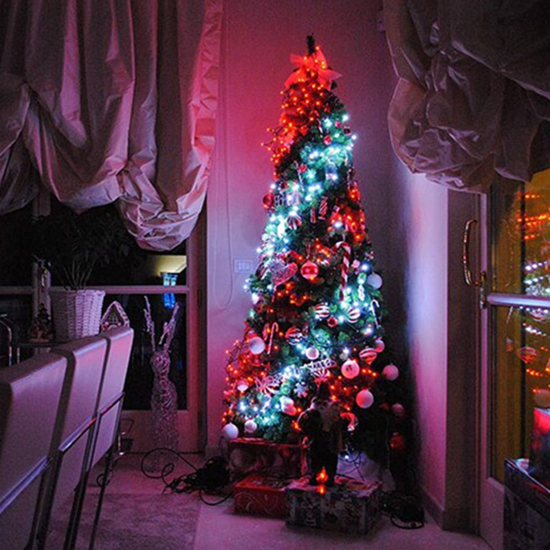 LEDストリングライト Bluetoothアプリコントロール 銅線ストリングランプ 防水 屋外用 フェアリーライト クリスマスツリー飾り用