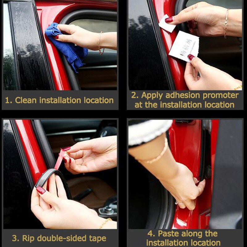 Universal Rubber Car Auto Door Seal Weather Strip