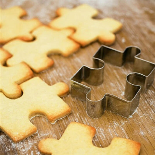 4Pcs/set 3D Puzzle Shape Stainless Steel  Cookie Cutter