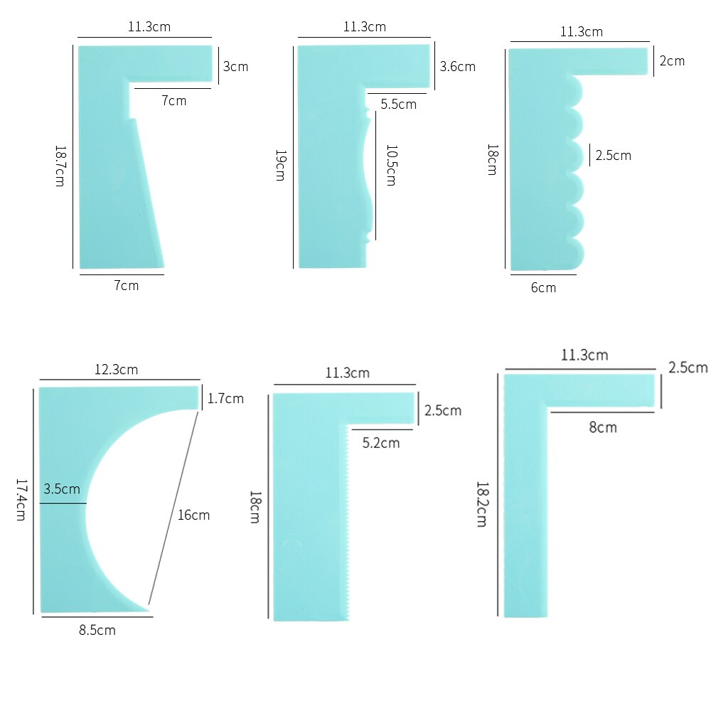 8-Style Cake Scrapers