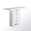 Switch Socket Shelf 6 Electrical Outlet Extenders 2 USB Charging Ports