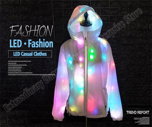 LED Party Colorful Glowing Casual Top Flashing Lights Jacket