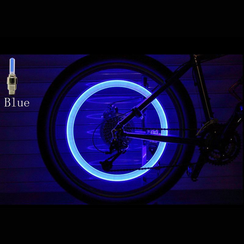 ネオンライトカラータイヤホイールバルブキャップライトLEDランプ（車・バイク用）