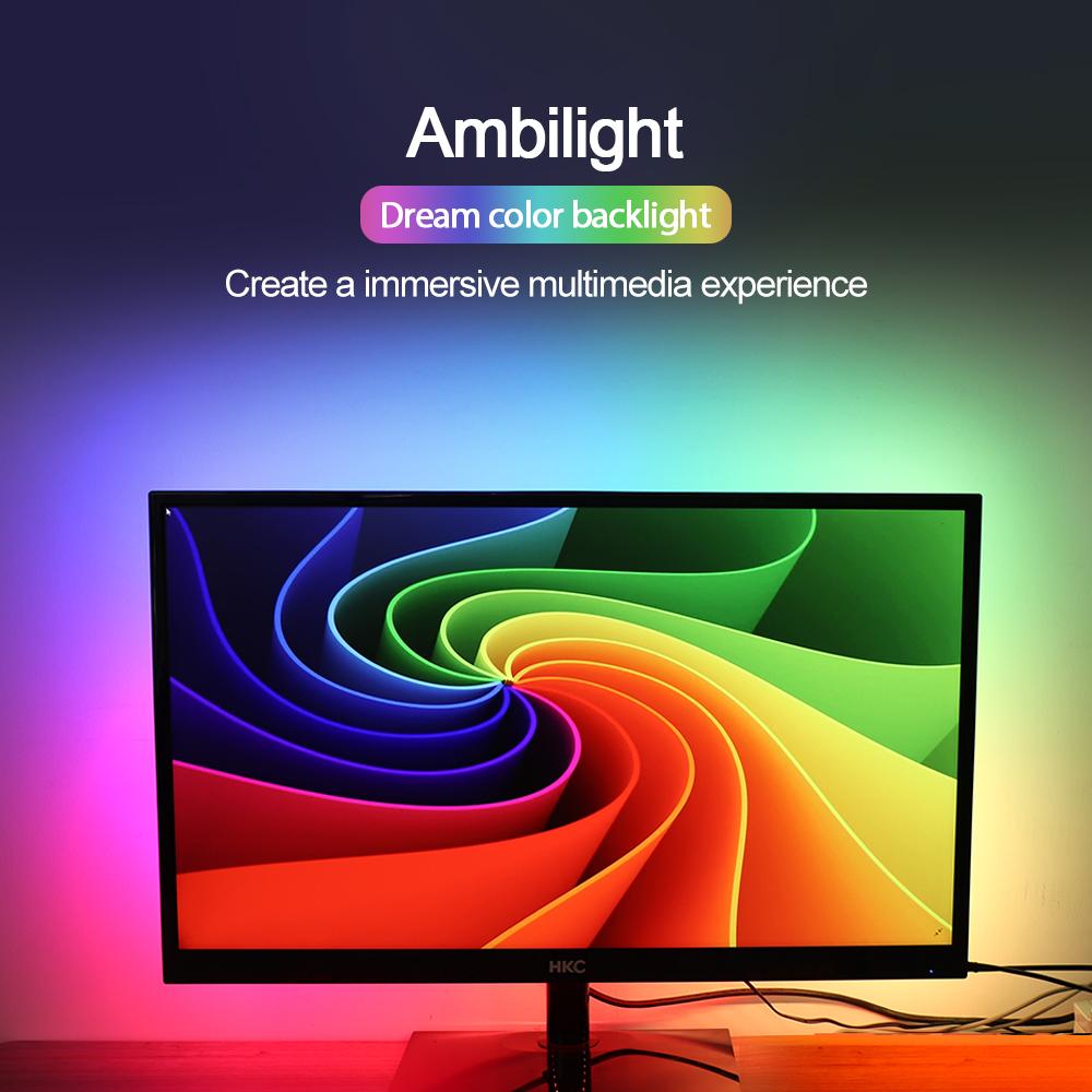 RGB Dream Color Ambilight Kit for HDTV Desktop PC Screen Background lighting