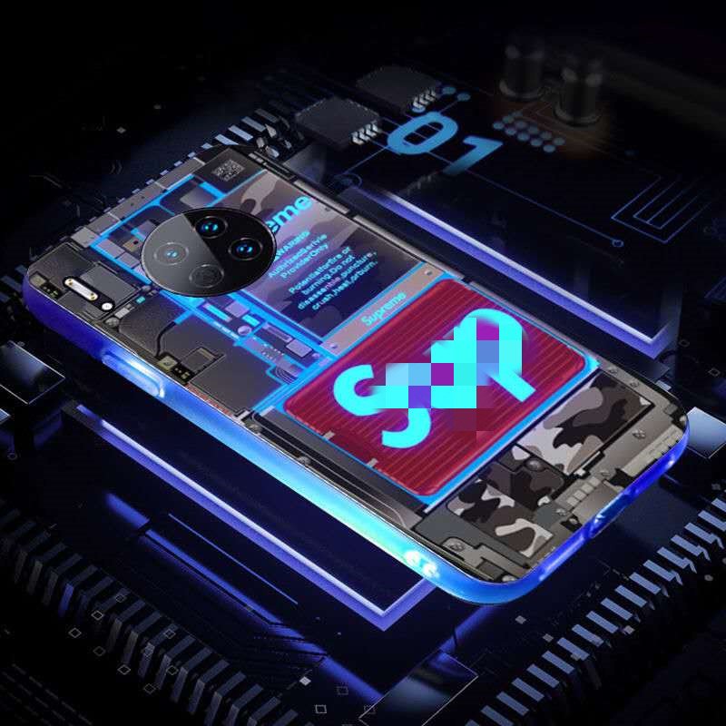 LED Flash Light Tempered Glass Phone Case