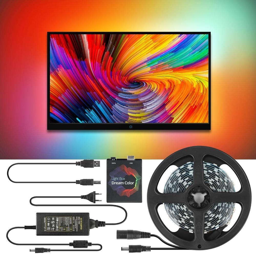 RGB Dream Color Ambilight Kit for HDTV Desktop PC Screen Background lighting