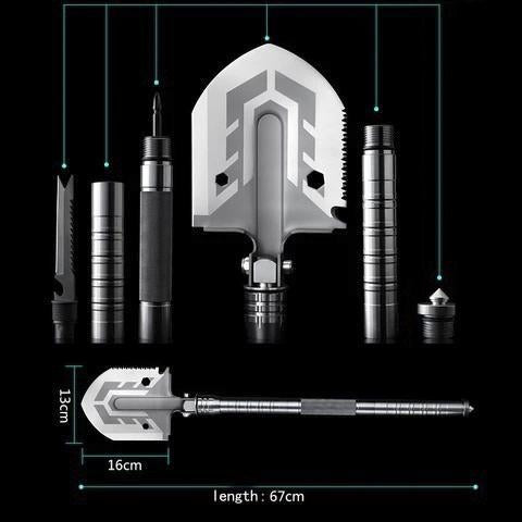 The Ultimate Survival Tool 23-in-1 Multi-Purpose Folding Shovel